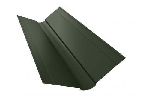 Планка ендовы верхней фигурной 150x150 0,5 Velur RAL 6020 хромовая зелень | Металлобаза Волхонка