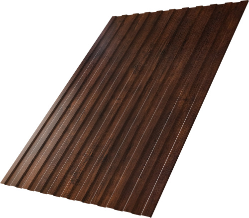 Профнастил С8A в02 0,4 Принт Премиум с пленкой Бразильская вишня темная Фреш TwinColor | Металлобаза Волхонка