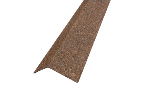 Планка карнизная Grand Line c гранулятом для мягкой кровли 100*65 Роки медный | Металлобаза Волхонка