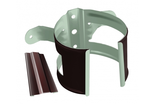 Кронштейн трубы на дерево Optima 90мм RAL 8017 шоколад | Металлобаза Волхонка