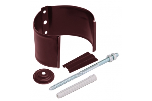 Кронштейн трубы Grand Line на кирпич 90мм RAL 3005 красное вино | Металлобаза Волхонка