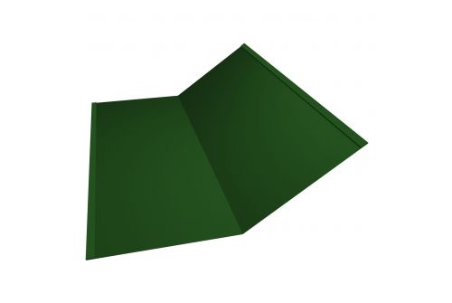 Планка ендовы нижней 300х300 0,45 PE с пленкой RAL 6002 лиственно-зеленый | Металлобаза Волхонка