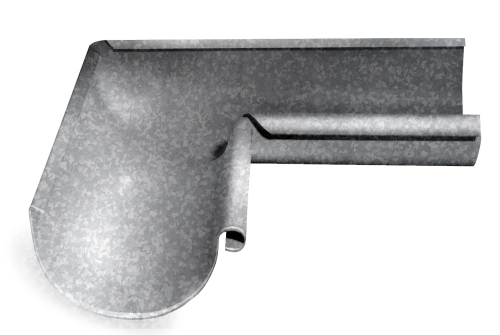 Угол желоба внутренний Optima 90 гр 150мм Zn | Металлобаза Волхонка