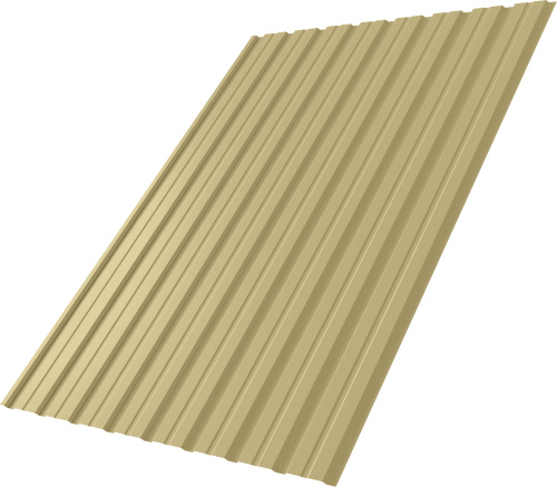 Профнастил С10B 0,4 ПЭ RAL 1014 слоновая кость | Металлобаза Волхонка