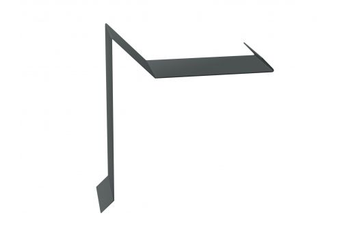 Планка ветровая для мягкой кровли двойная завальцовка 60х30х90 0,45 PE с пленкой RAL 7005 мышино-серый | Металлобаза Волхонка