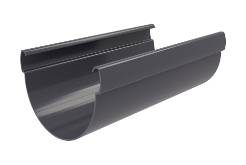 Желоб Дизайн 135 ПВХ Grand Line 3м графит (RAL 7024) | Металлобаза Волхонка