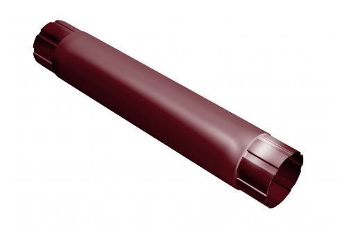 Труба круглая соединительная Grand Line 90мм 1м RAL 3005 красное вино | Металлобаза Волхонка