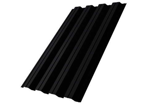 Профнастил НС44A 0,5 Velur RAL 9005 черный | Металлобаза Волхонка
