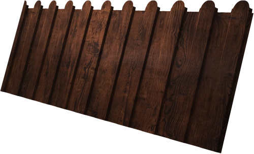 Профнастил С8A в02 фигурный 0,45 Принт Элит с пленкой Бразильская вишня TwinColor | Металлобаза Волхонка