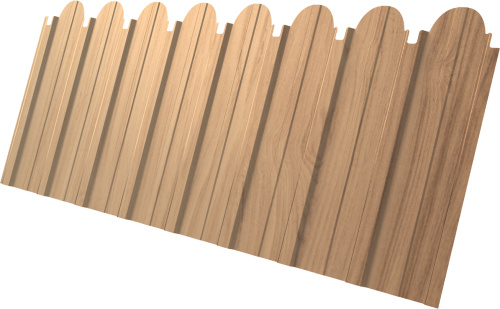 Профнастил C10A фигурный 0,45 Принт Элит Медовое дерево TwinColor | Металлобаза Волхонка