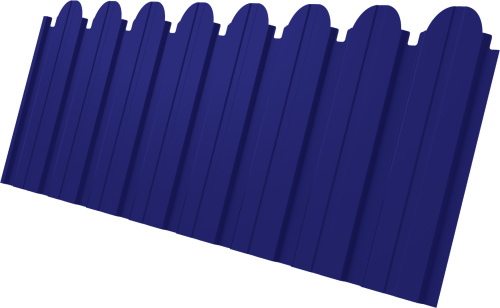 Профнастил C10B фигурный 0,45 ПЭ RAL 5002 ультрамариново-синий | Металлобаза Волхонка