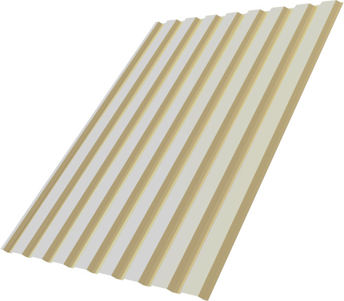 Профнастил С20A 0,45 Drap ТХ RAL 1015 светлая слоновая кость | Металлобаза Волхонка