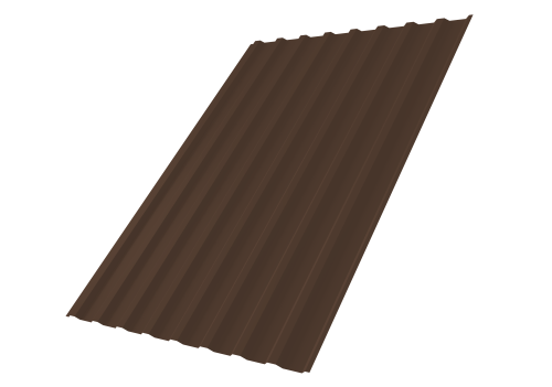 Профнастил С20B 0,4 ПЭ матовый с пленкой RAL 8017 шоколад | Металлобаза Волхонка