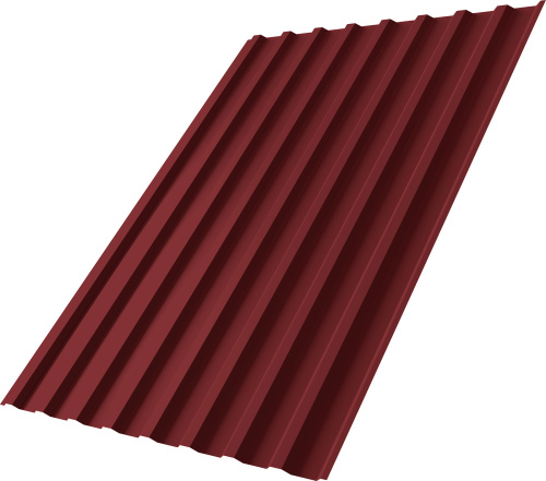 Профнастил С20B 0,5 Сатин с пленкой RAL 3011 коричнево-красный | Металлобаза Волхонка