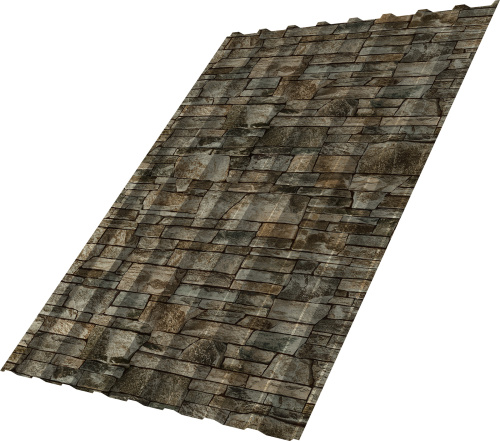 Профнастил С20B 0,45 Принт Элит Камень TwinColor | Металлобаза Волхонка