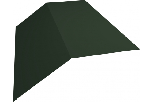 Планка конька плоского 190х190 0,5 GreenCoat Pural BT, matt RR 11 темно-зеленый (RAL 6020 хромовая зелень) | Металлобаза Волхонка