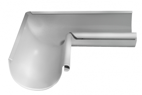 Угол желоба внутренний Grand Line 90 гр 125 мм RAL 9003 сигнальный белый | Металлобаза Волхонка