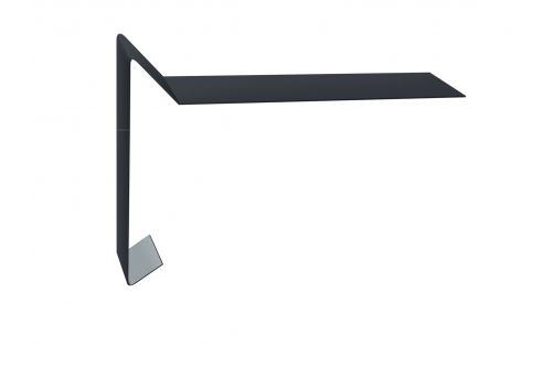 Планка ветровая для мягкой кровли 100х20х70 0,45 PE с пленкой RAL 7024 мокрый асфальт | Металлобаза Волхонка