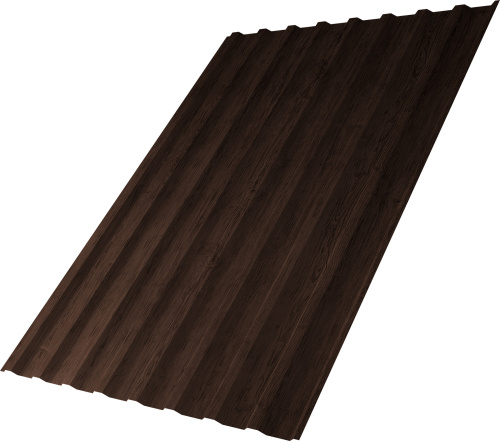 Профнастил С20B 0,45 Принт Премиум Античный дуб TwinColor | Металлобаза Волхонка