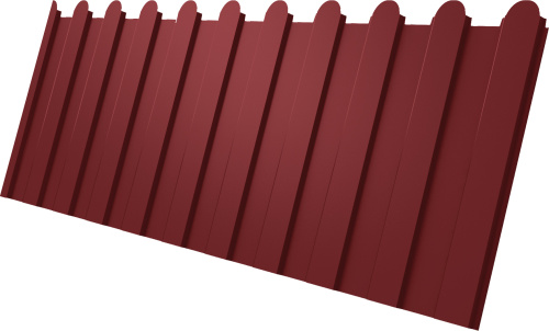Профнастил С8A в02 фигурный 0,45 ПЭ с пленкой RAL 3011 коричнево-красный | Металлобаза Волхонка
