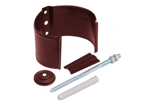 Кронштейн трубы на кирпич 90мм RAL 3011 коричнево-красный | Металлобаза Волхонка