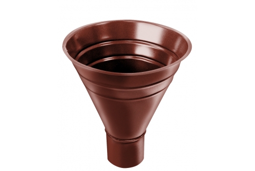Воронка водосборная Grand Line, 250/90 мм RAL 8004 терракота | Металлобаза Волхонка