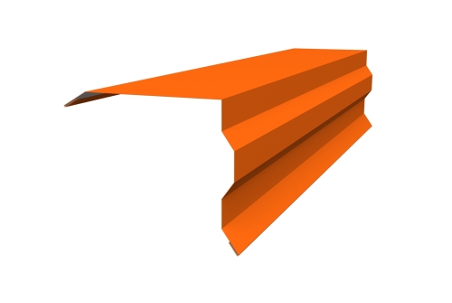 Планка торцевая фигурная 100х85 0,45 PE с пленкой RAL 2004 оранжевый | Металлобаза Волхонка