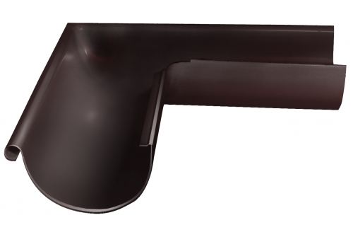 Угол желоба внешний Optima 90гр 125мм RAL 8017 шоколад | Металлобаза Волхонка