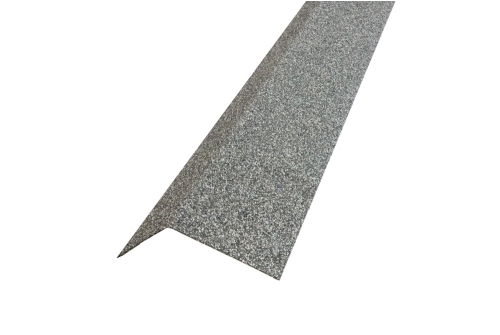 Планка карнизная Grand Line c гранулятом для мягкой кровли 100*65 серая | Металлобаза Волхонка