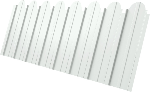 Профнастил C10A фигурный 0,5 ПЭ RAL 9003 сигнальный белый | Металлобаза Волхонка