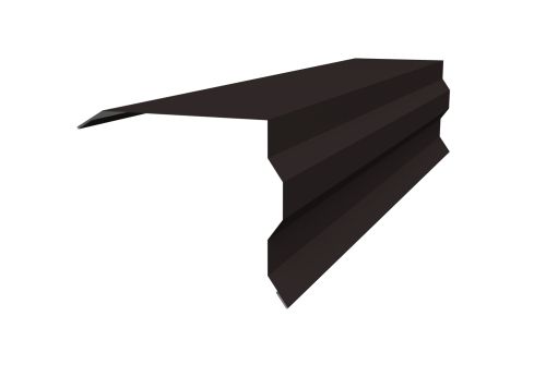 Планка торцевая фигурная 100х85 0,5 Velur RAL 9005 черный | Металлобаза Волхонка