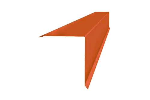 Планка конька односкатной кровли 160x160 0,45 PE с пленкой RAL 2004 оранжевый | Металлобаза Волхонка