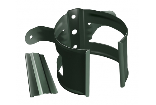 Кронштейн трубы на дерево 90мм RR 11 темно-зеленый | Металлобаза Волхонка