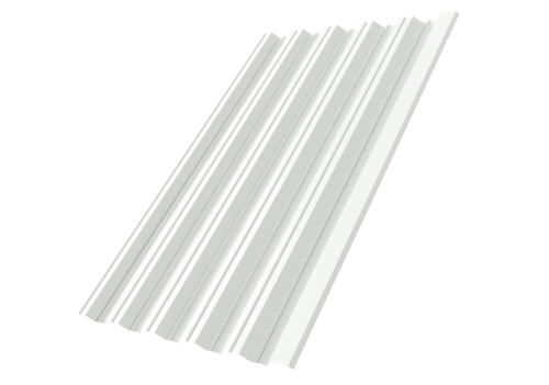 Профнастил НС35R 0,8 ПЭ RAL 9003 сигнальный белый | Металлобаза Волхонка