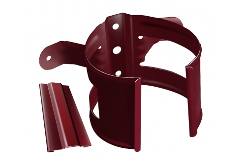 Кронштейн трубы Grand Line на дерево 90мм RAL 3005 красное вино | Металлобаза Волхонка