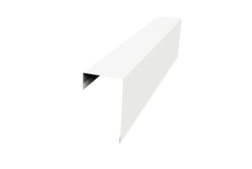 Планка торцевая фасадная фальц 65мм 0,5 Satin с пленкой RAL 9003 сигнальный белый | Металлобаза Волхонка