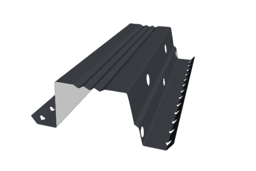 Вентилируемый прогон опорный фальц mini 0,45 PE RAL 7024 мокрый асфальт (0,295 м) | Металлобаза Волхонка