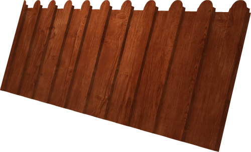 Профнастил С8A в02 фигурный 0,45 Принт Элит с пленкой Рябина TwinColor | Металлобаза Волхонка