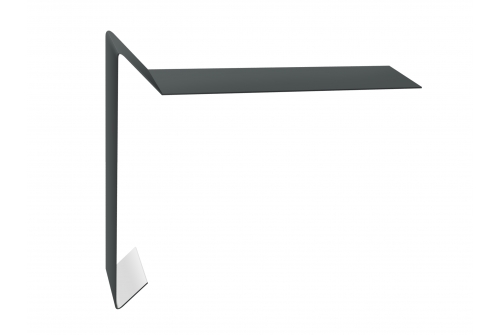 Планка ветровая для мягкой кровли 100х20х100 0,45 PE с пленкой RAL 7005 мышино-серый | Металлобаза Волхонка