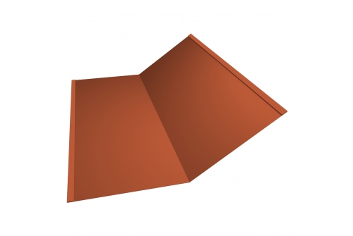 Планка ендовы нижней 300х300 0,5 Velur RAL 8004 терракота | Металлобаза Волхонка