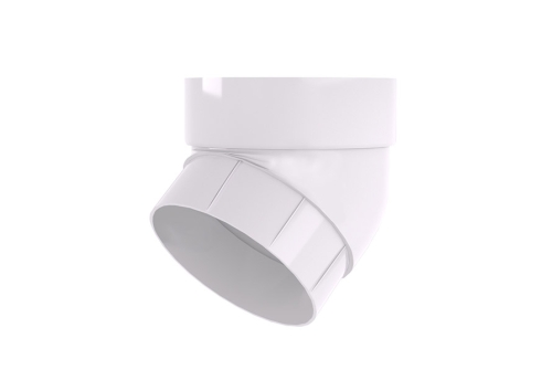 Колено трубы 67 град. ПВХ Grand Line белое (RAL 9003) | Металлобаза Волхонка