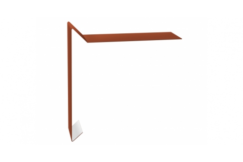 Планка ветровая для мягкой кровли 130х25х100 0,45 Drap RAL 8004 терракота | Металлобаза Волхонка