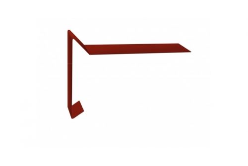 Планка ветровая для мягкой кровли 100х20х70 0,5 Velur RAL 3009 оксидно-красный | Металлобаза Волхонка