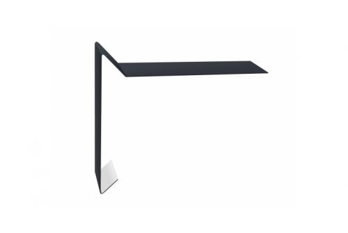 Планка ветровая для мягкой кровли 100х20х100 0,45 Drap RAL 7024 мокрый асфальт | Металлобаза Волхонка