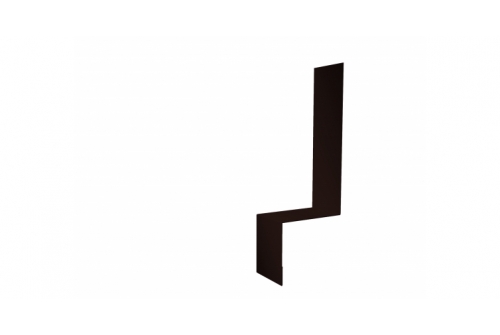 Планка примыкание боковое фальц Grand Line 0,5 GreenCoat Pural BT с пленкой RR 887 шоколадно-коричневый (RAL 8017 шоколад) | Металлобаза Волхонка