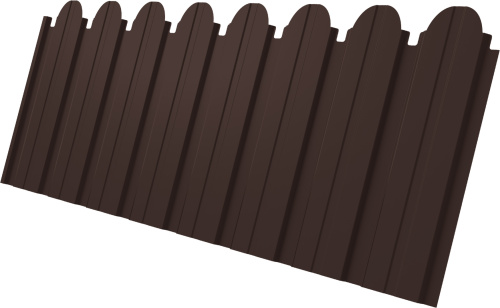 Профнастил C10B фигурный 0,5 Velur RAL 8017 шоколад | Металлобаза Волхонка