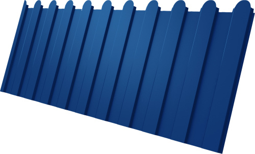 Профнастил С8A в02 фигурный 0,4 ПЭ RAL 5005 сигнальный синий | Металлобаза Волхонка