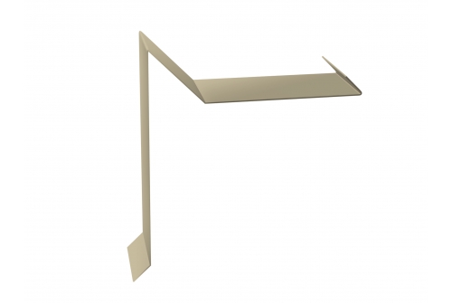 Планка ветровая для мягкой кровли двойная завальцовка 60х30х90 0,45 PE с пленкой RAL 1015 светлая слоновая кость | Металлобаза Волхонка