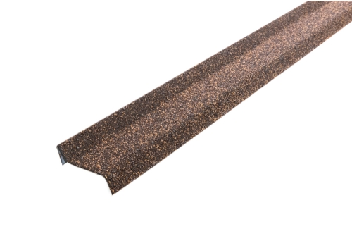 Планка примыкания внакладку фартук S6 Grand Line c гранулятом Роки медный | Металлобаза Волхонка