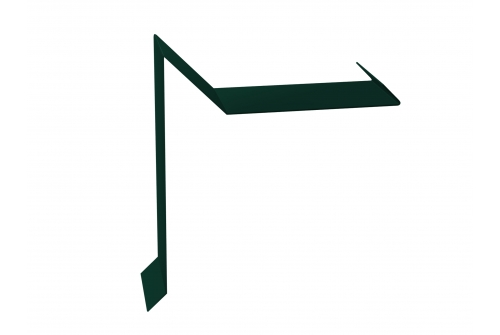 Планка ветровая для мягкой кровли двойная завальцовка 60х30х90 0,45 PE с пленкой RAL 6005 зеленый мох | Металлобаза Волхонка